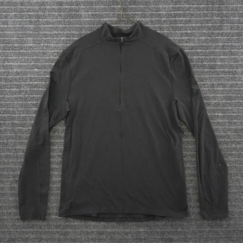 Lululemon Soft Jersey 1/2 Zip Pullover Size M Black Long Sleeve Activewear Top